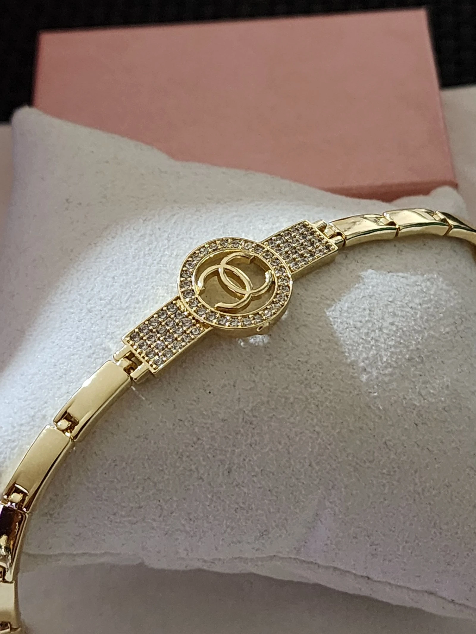 Pulsera con circonitas , oro laminado 14k  – photo 4